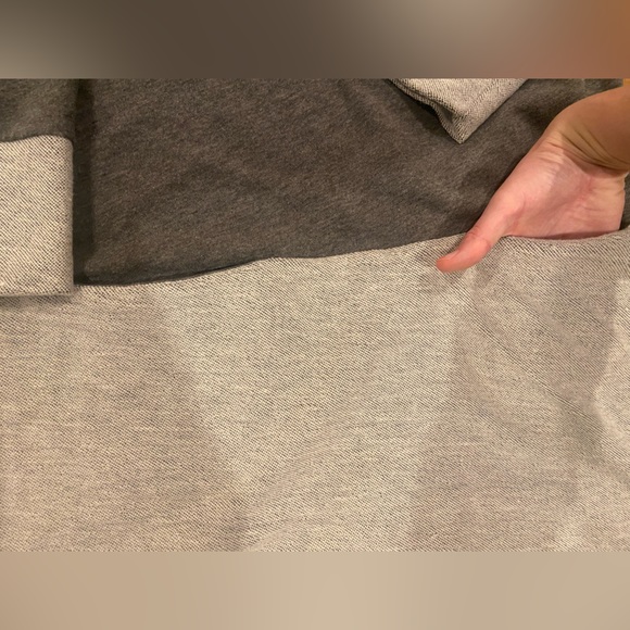 ANTHROPOLOGIE Lili's Closet 3/4 SleeveGray/White Sweatshirt Dress - Picture 2 of 3